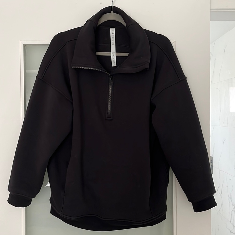 Lululemon thick fleece 1/2 zip black